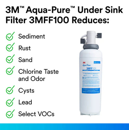Aqua-Pure™ 3MFF100 Under Sink Full-Flow Water Filtration System - (5616318)
